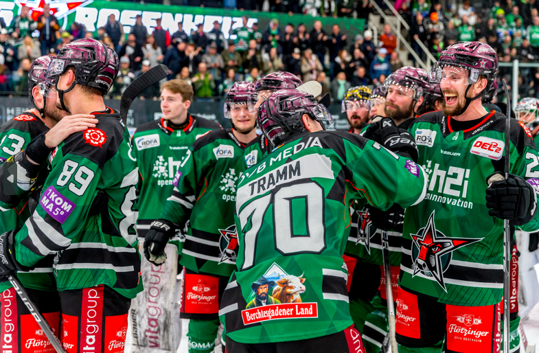 Eishockey-Spiel Starbulls Rosenheim gegen Bietigheim Steelers am 18. März 2024. Fotos: Copyright Ludwig Schirmer / Peter Lion