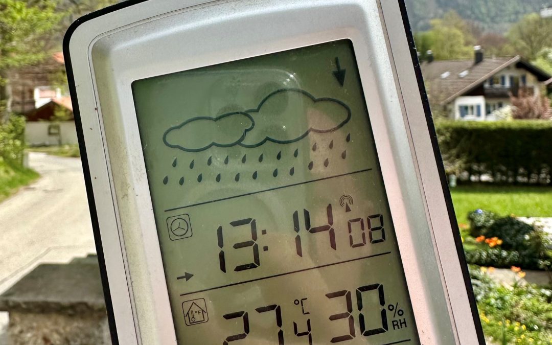 Sommer im Frühling: 32,2 Grad Lufttemperatur in Aschau im Chiemgau