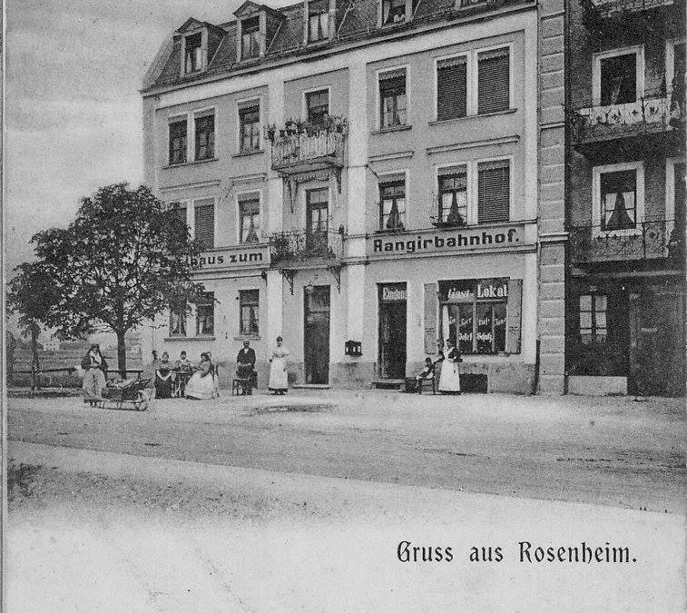 Gasthof „Rangierbahnhof“, Rosenheim, um 1900