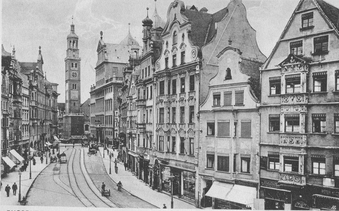 Untere Maximilianstraße, Augsburg, um 1920