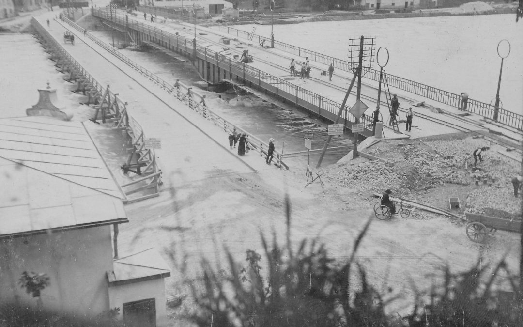 Innbrücke, Rosenheim, 1914