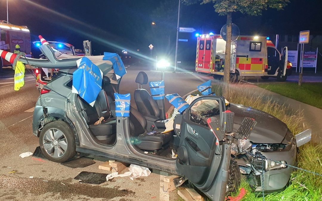 Fahrzeugüberschlag fordert zwei Verletzte bei Wolkersdorf