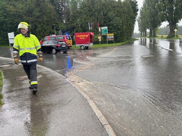 Hochwasser Traunstein. Kreisfeuerwehrverband Traunstein