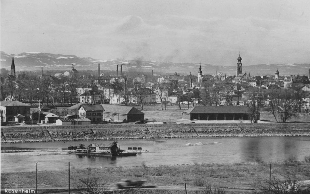 Rosenheim mit Inn, ca. 1910