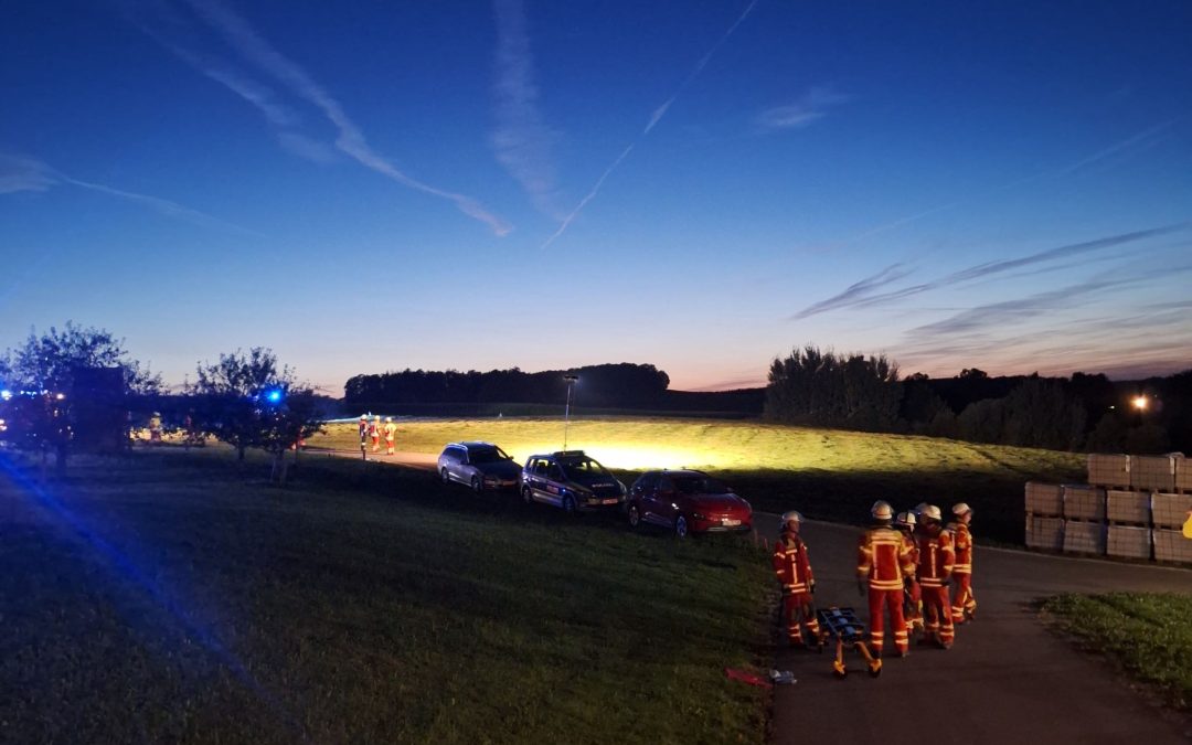 Nächtlicher Hubschrauberlandung in Törring