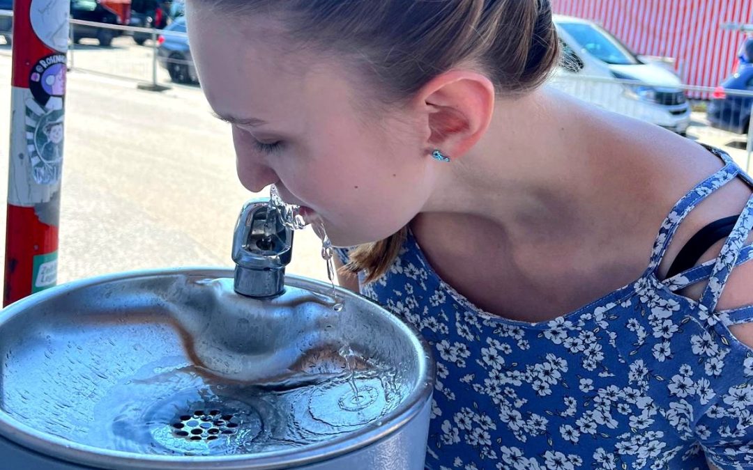 Neuheit auf der Wiesn: Trinkwasserstation am Glückshafen