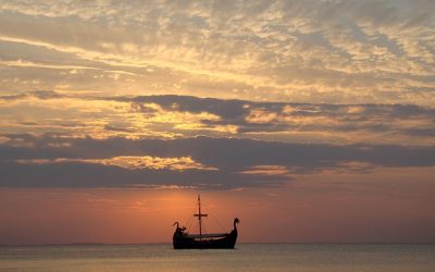 Wikingerschiff Freya am Ciemsee gesunken