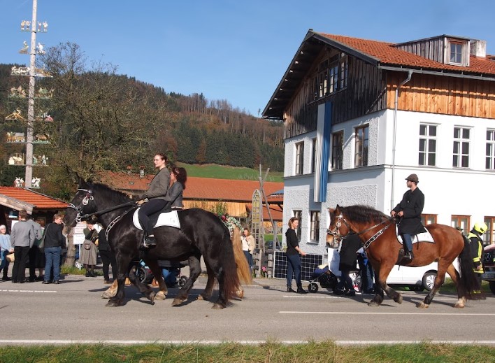 Leonhardiritt  in Roßholzen: Miteinander von Mensch und Tier