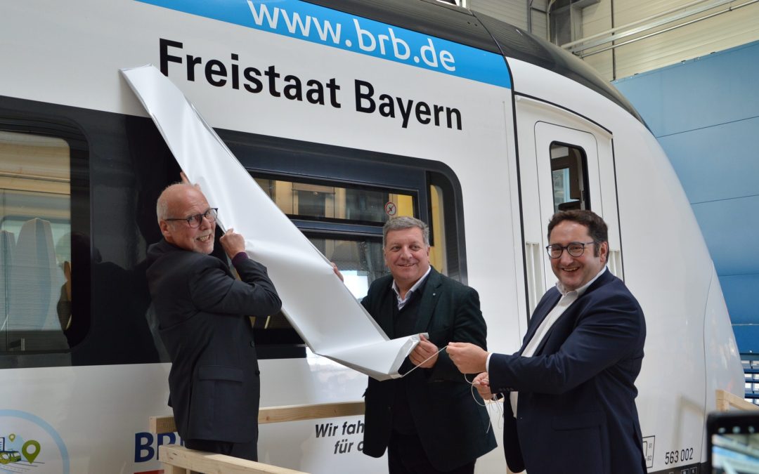 Präsentation des ersten Wasserstoffzuges in Bayern