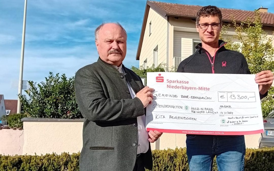 Verein „Hand in Hand für unser Land“ spendet für Flutopfer in Ebenhausen