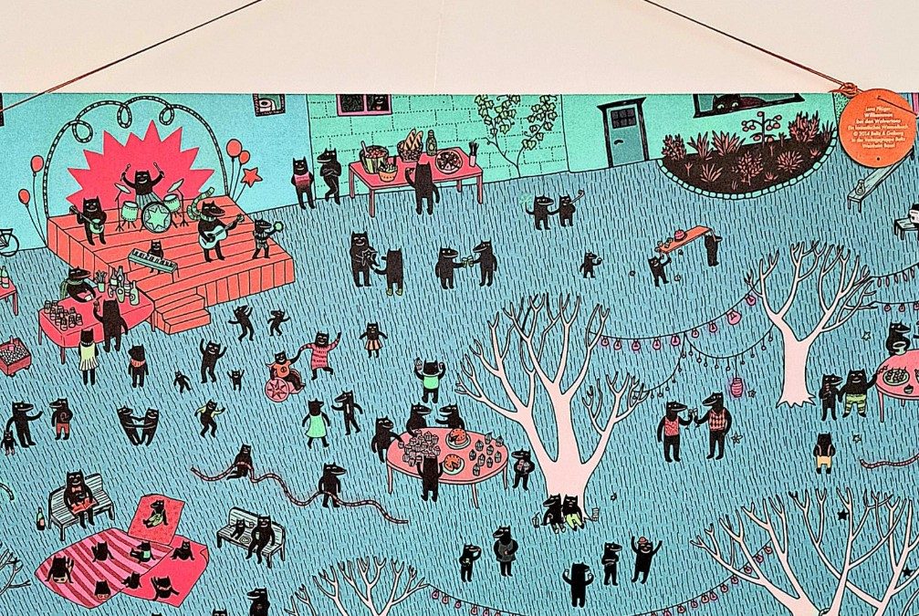 Wimmelbilder-Ausstellung in der VHS: „Die ganze Welt auf einer Seite“