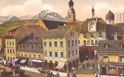 Mittertor, Rosenheim, ca. 1910