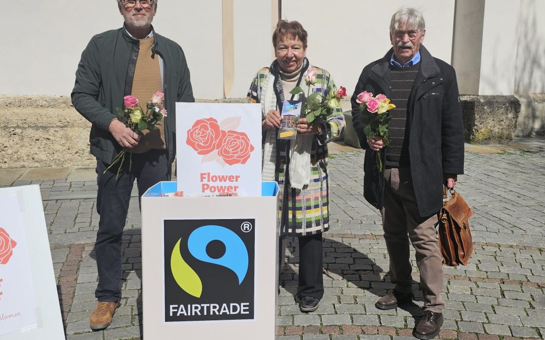 „Fairer“ Blumengruß vom Förderverein Fairtrade Stadt Rosenheim