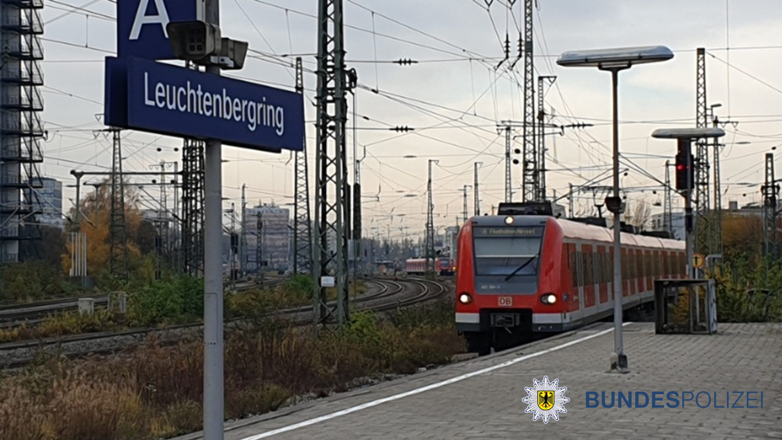 Symbolbild Bahnsteig Leuchtenbergring. Foto: Symbolfoto Bundespolizei