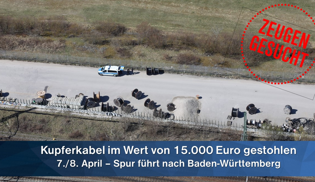 Kupferkabel in Wert von 15.000 Euro in München-Riem gestohlen
