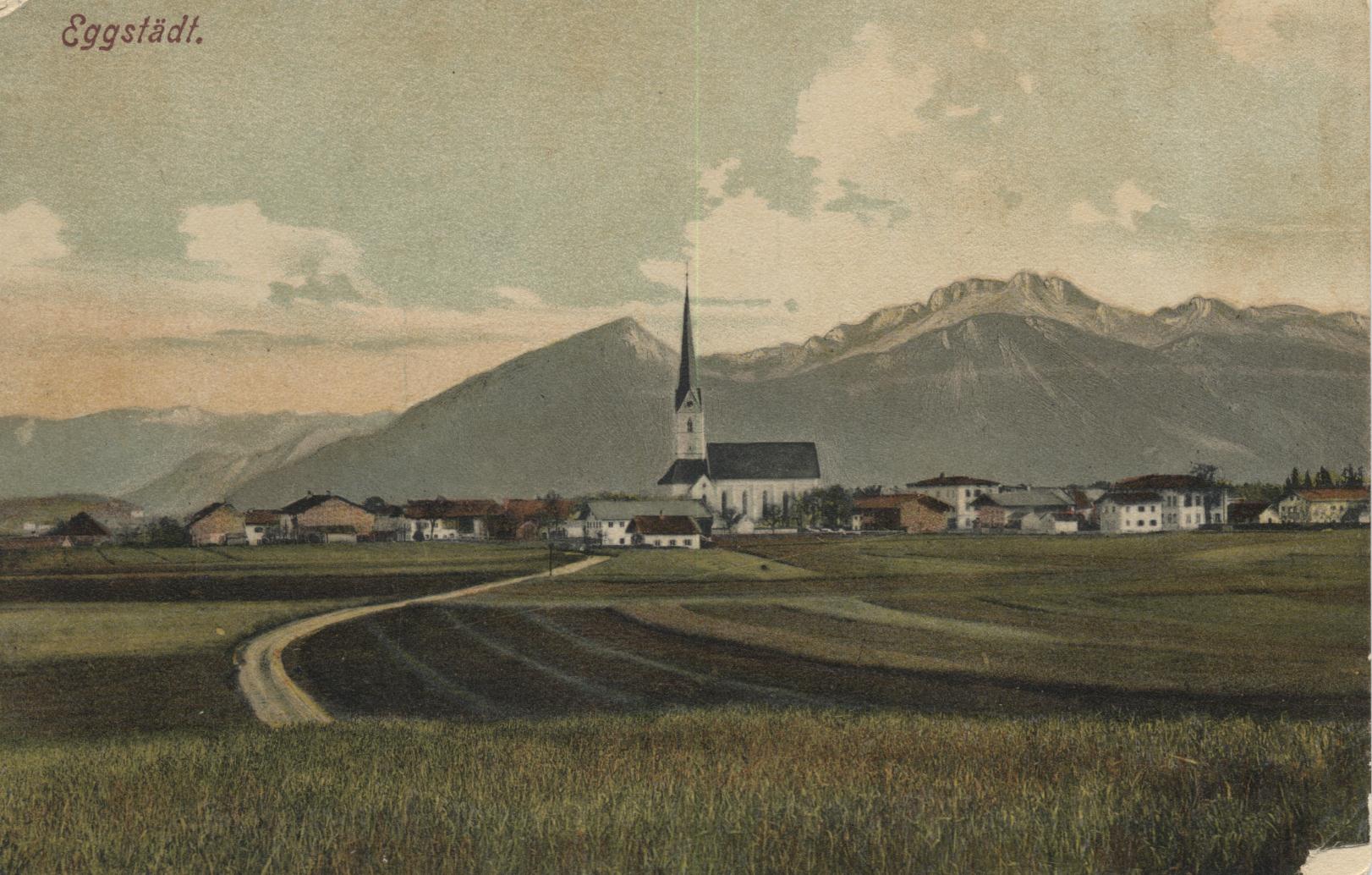 Eggstätt Postkarte coloriert Alte colorierte Postkarte der Gemeinde Eggstätt. Archiv Gemeinde Eggstätt