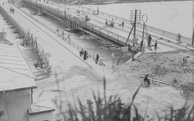 Innbrücke, Rosenheim, 1914