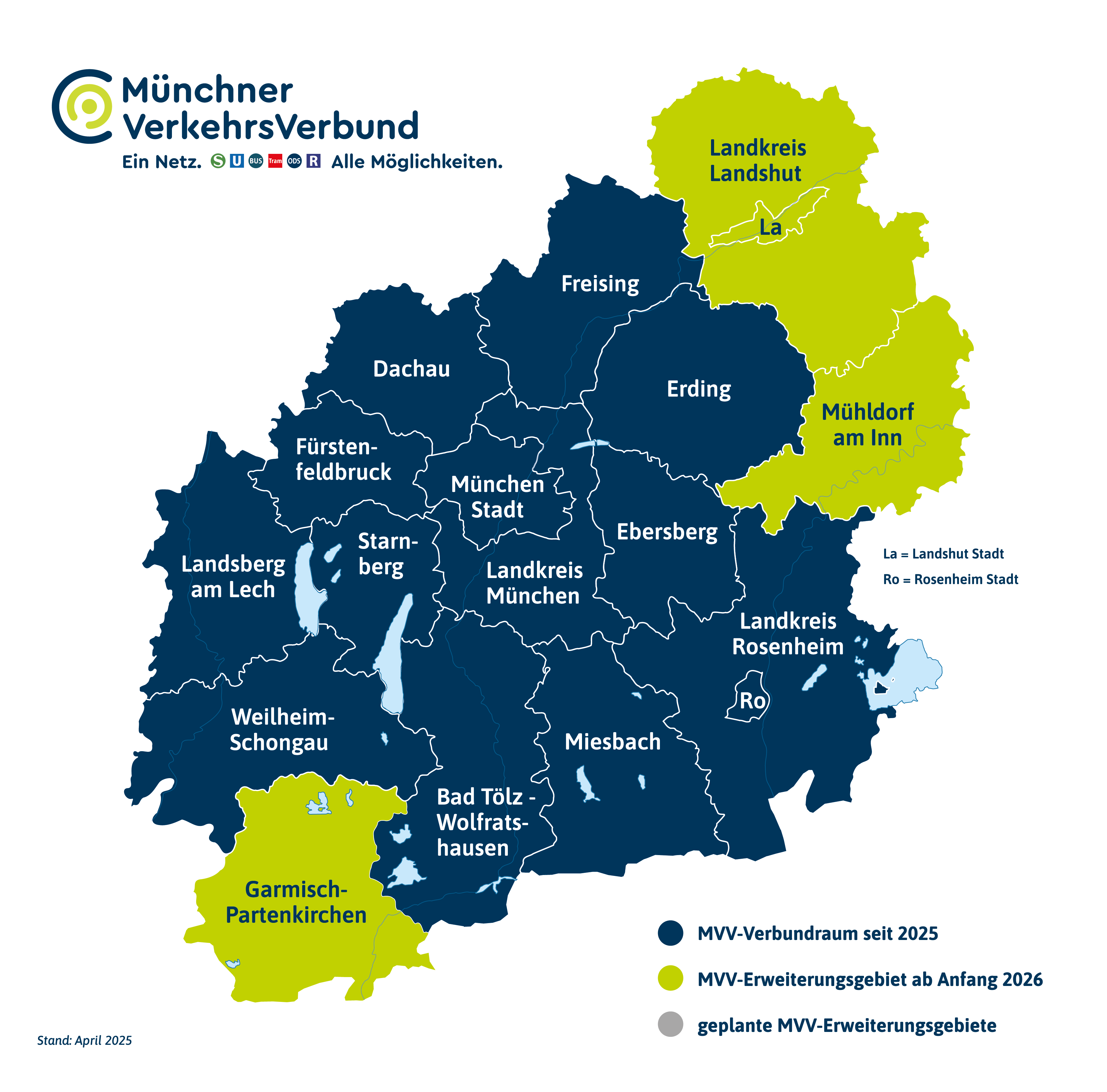 MVV-Verbundraum_Landkreise ab 012026 Der neue MVV-Verbundsraum ab 1..2026 - mit dem Landkreis Mühldorf am Inn