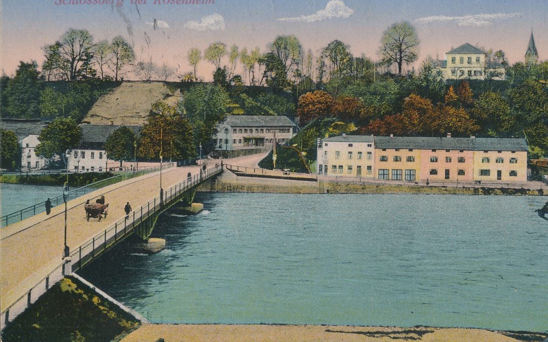 Innbrücke, Rosenheim, 1918