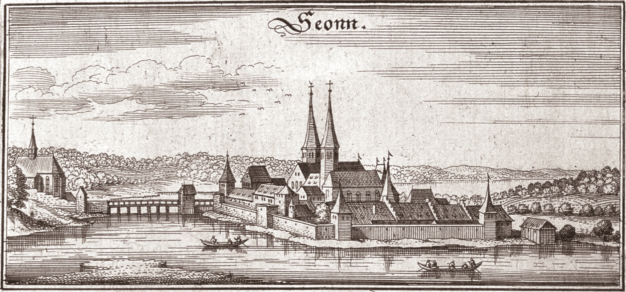 _Merian_Frankf_1644 Kupferstich Seeon, Matthäus Merian, Frankfurt, 1644. Foto: Copyright Kloster Seeon/Archiv