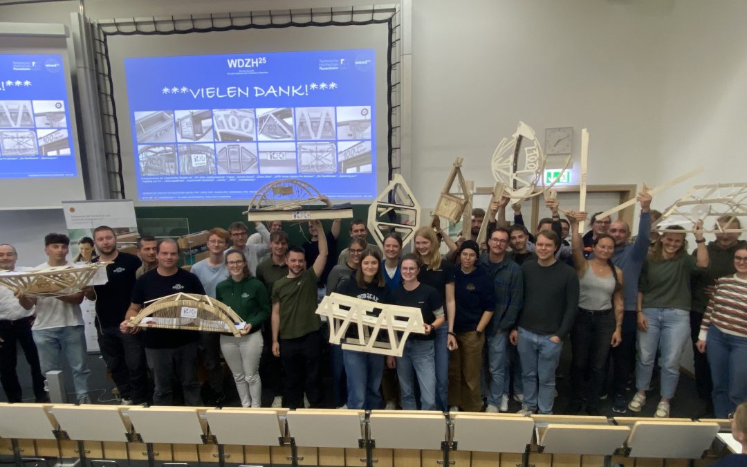 Studenten messen sich beim Brückenbau-Wettbewerb an der TH Rosenheim