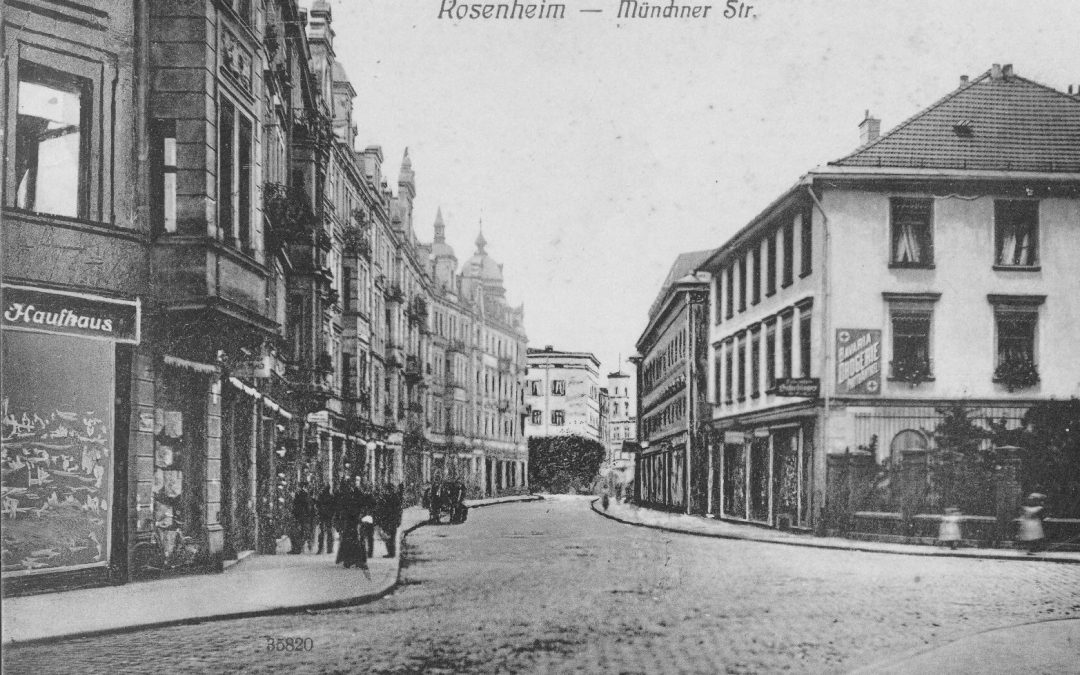 Münchener Straße, Rosenheim, ca. 1920