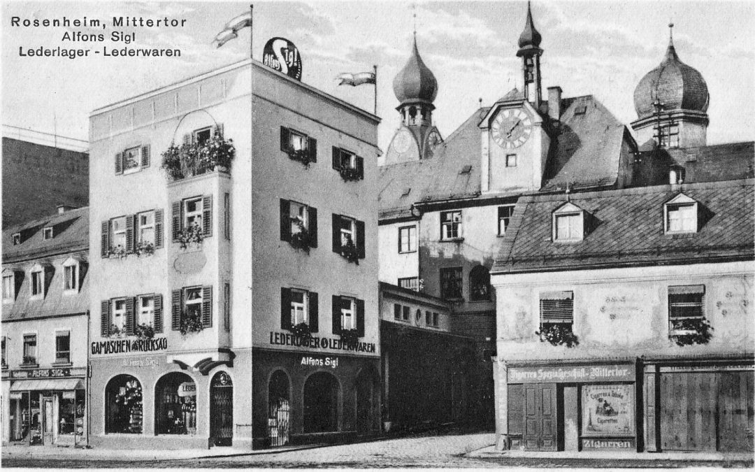 Mittertor, Rosenheim, ca. 1920