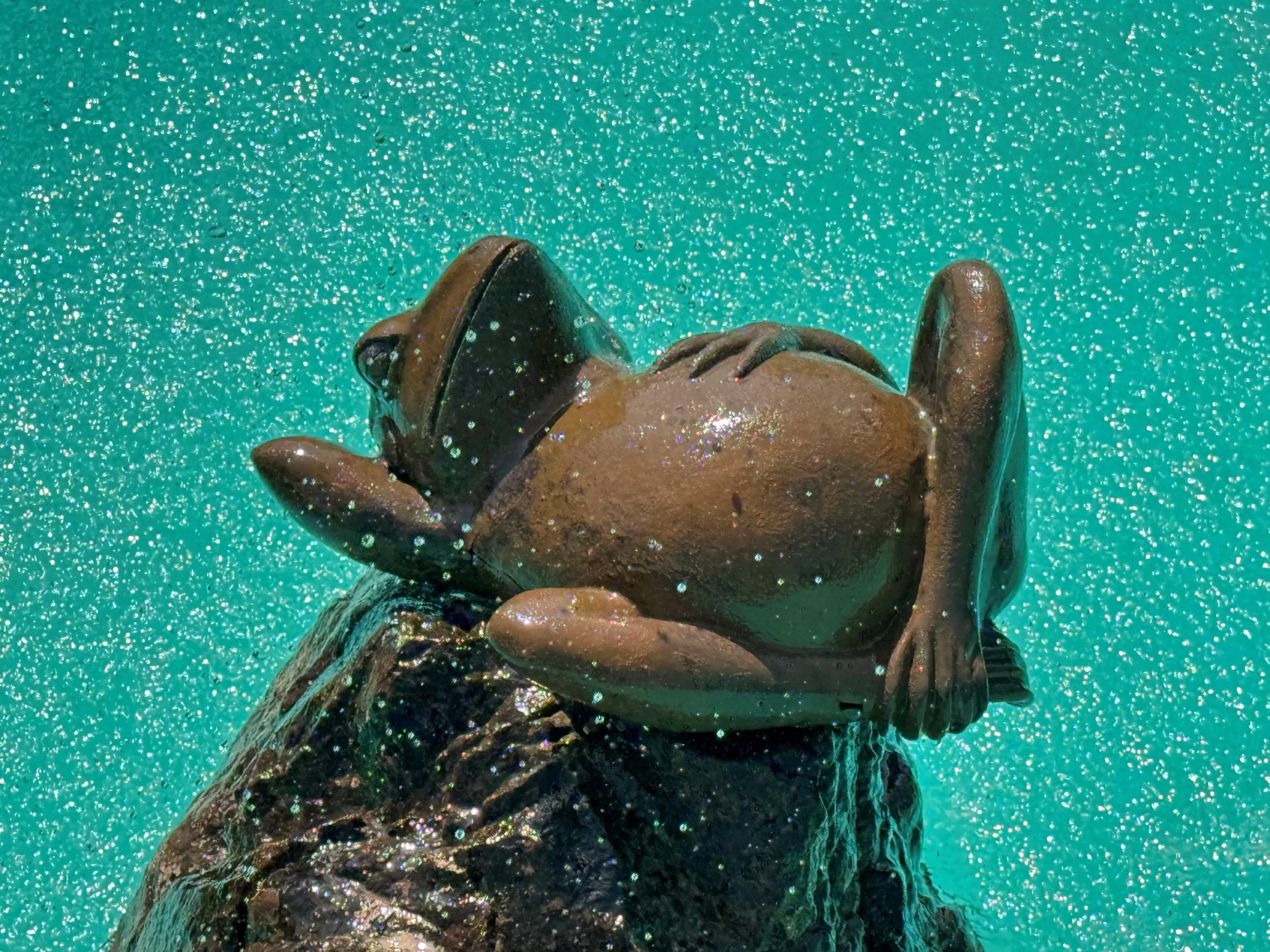 Frosch_Kampenwand_Foto H. Reiter (1) Froschfigur bei der Talstation der Kampenwand. Foto: H. Reiter