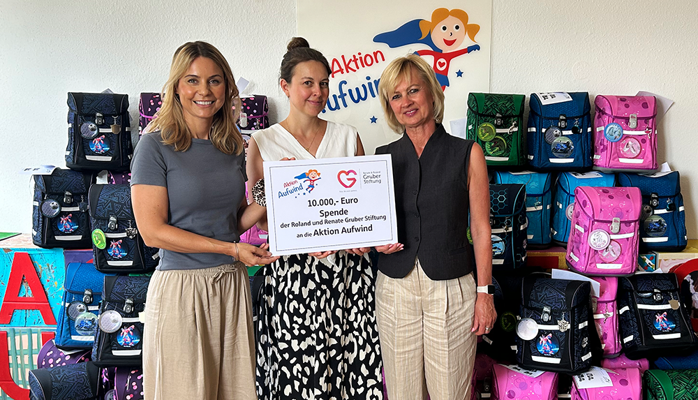 Roland und Renate Gruber Stiftung unterstützt erneut Aktion Aufwind mit 10.000 Euro