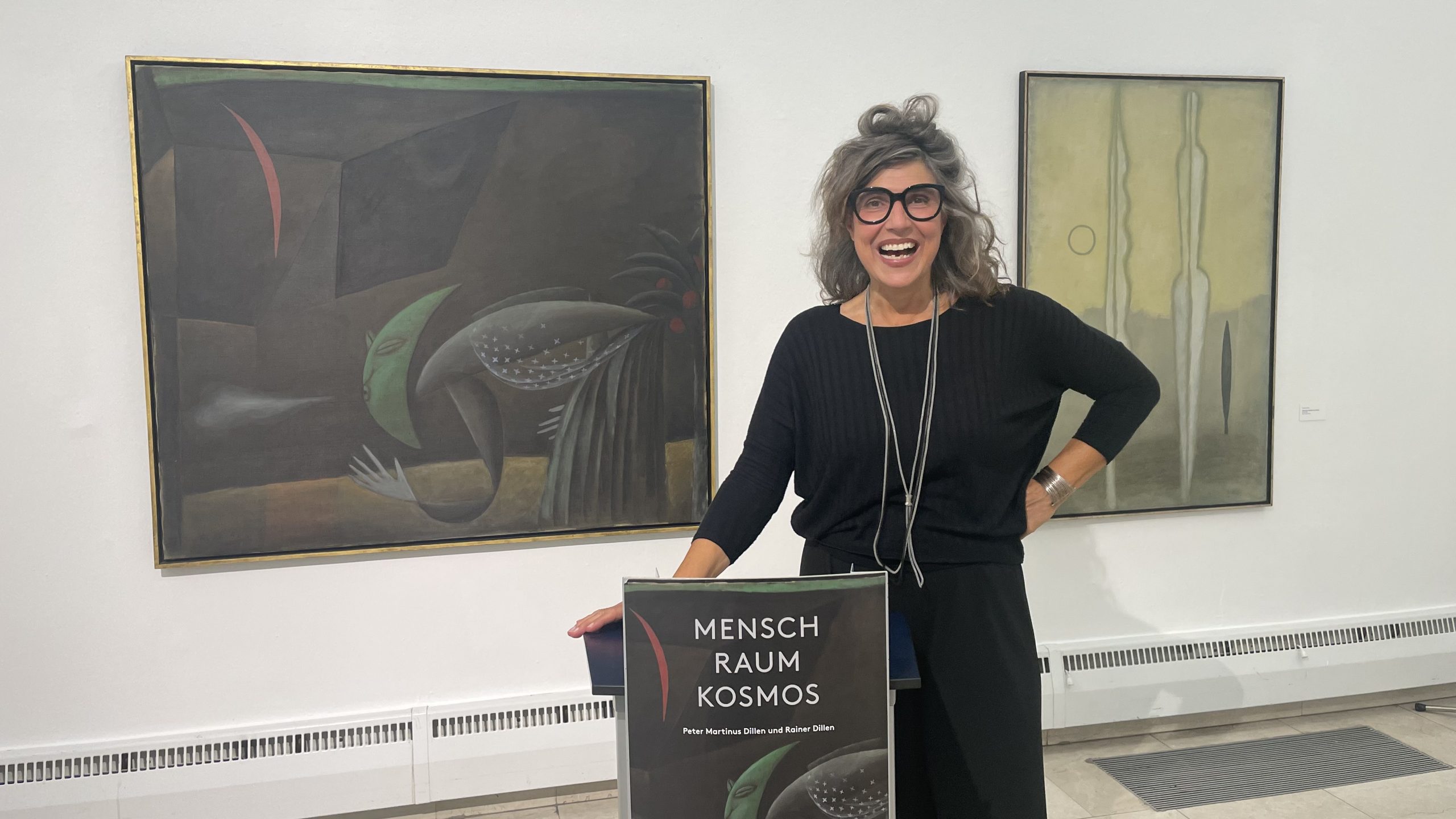 Dillen Hauser Interview mit Monika Hauser-Mair, Leiterin der Städtischen Galerie Rosenheim zur aktuellen Dillen-Ausstellung. Foto: Reinhart Knirsch