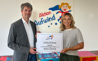 Firma Bensegger spendet 3.333,33 Euro an Aktion Aufwind