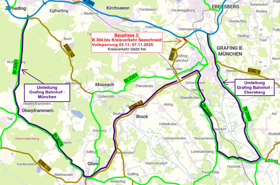Umleitungsplan_Bauphase_3 Umleitungsplan Abschnitt 3 Copyright Staatliches Bauamt Rosenheim