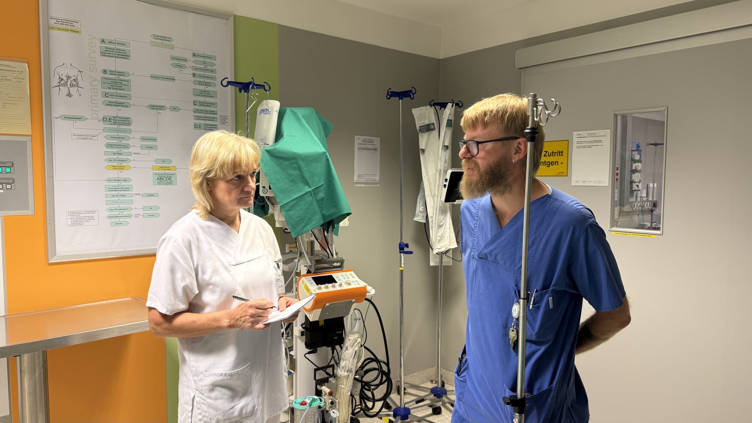 IMG_8270 Ob-Kandidatin Anna Rutz besuchte das Rosenheim Klinikum. Foto: Bündnis 90 / Die Grünen