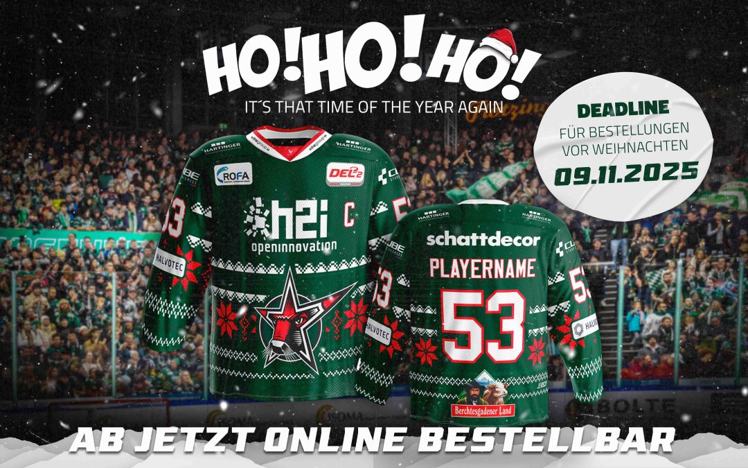 Starbulls Rosenheim präsentieren festliches Weihnachtstrikot 2025