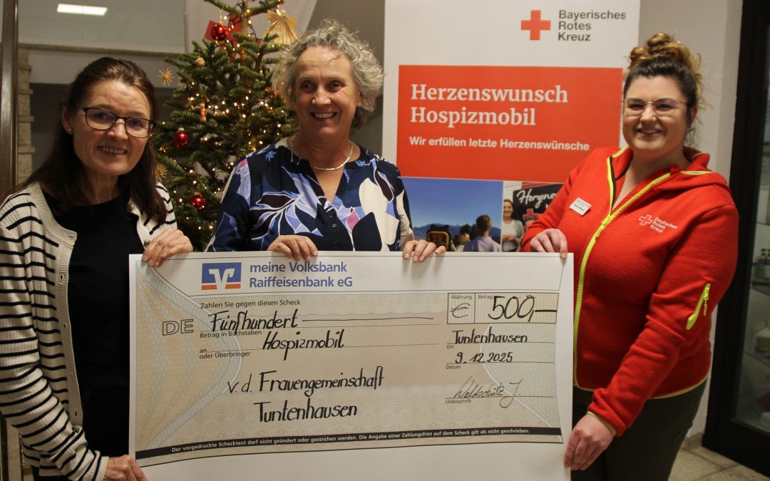 Tuntenhausener Frauengemeinschaft spendet mit Adventskalender-Aktion für neues BRK-Herzenswunsch Hospizmobil