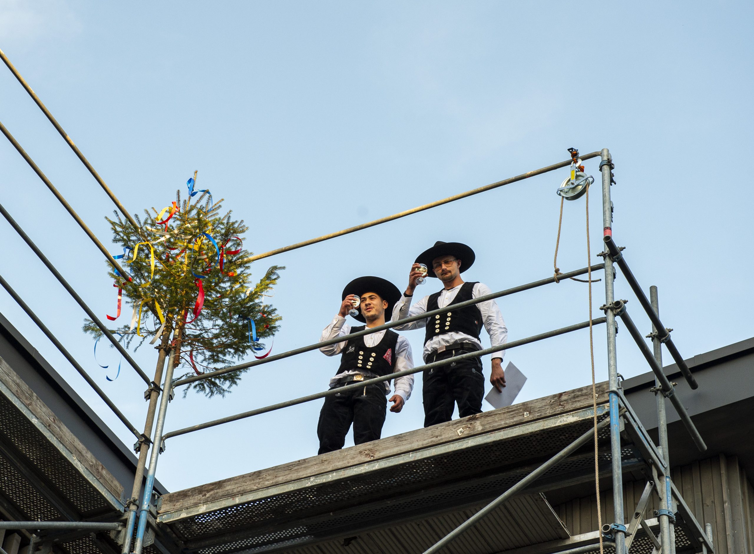 Richtfest_CampusGabersee_Richtspruch_Zimmerer Richtfest am Campus Gabersee. Foto: Copyright Frederic Blattl