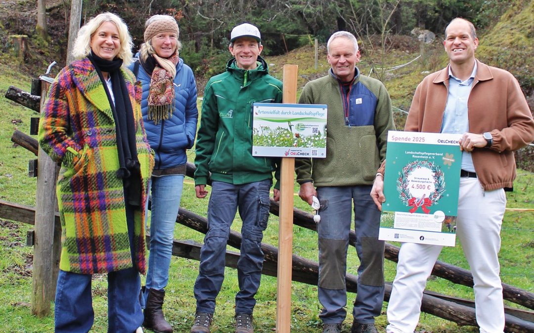 Spende von OELCHECK unterstützt Landschaftspflegeverband Rosenheim