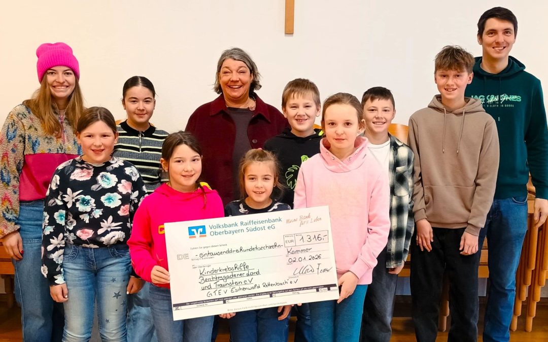 Trachtenkinder sammeln 1.316 Euro für Kinderkrebshilfe