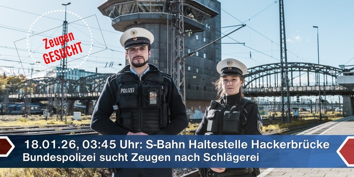 Massive Auseinandersetzung an S-Bahn-Haltestelle München Hackerbrücke