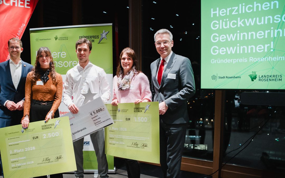 Gründerpreis Rosenheim 2026: Die besten Geschäftsideen ausgezeichnet