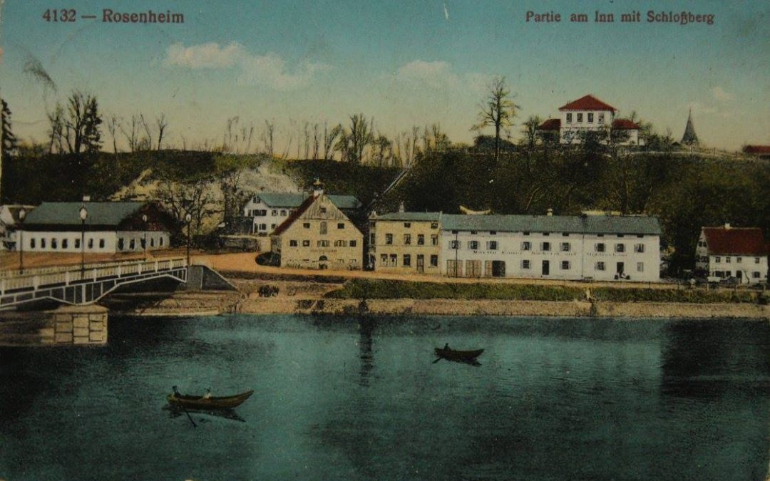 Innbrücke, Rosenheim, 1916