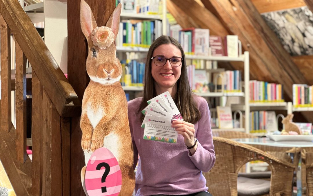 Ostersuchspiel in Prien: Bücherei versteckt Buchstaben zwischen den Regalen