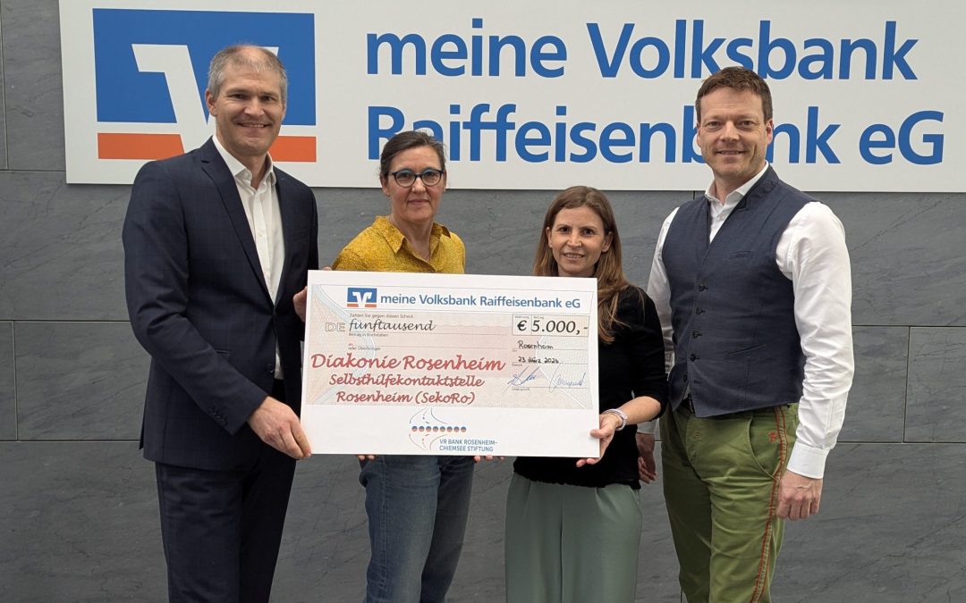 5.000 Euro Förderung für Selbsthilfe in Rosenheim: VR-Bank-Stiftung stärkt SekoRo der Diakonie