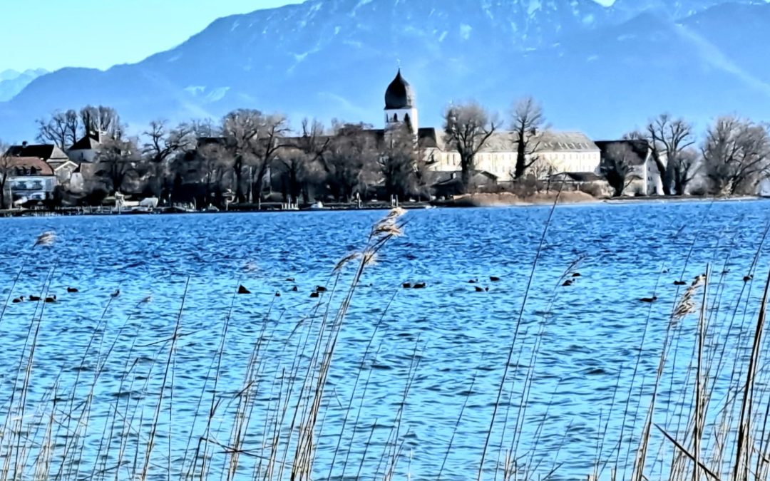 Vogelbeobachtungsturm Ganszipfel: Frühlingshafte Ausblicke am Chiemsee