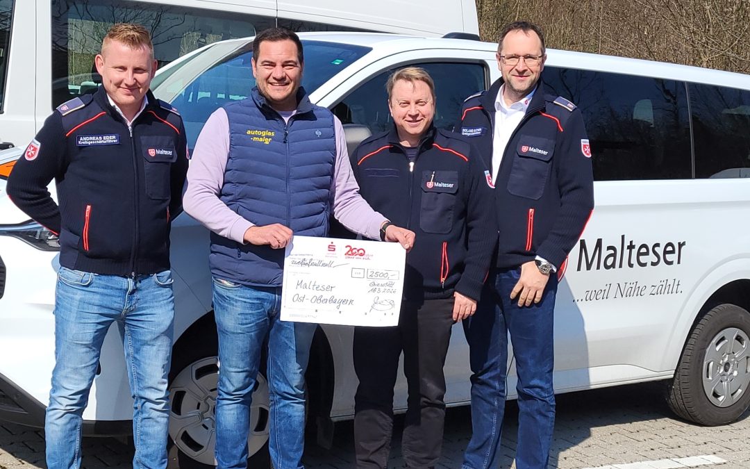 Spende für Malteser in Rosenheim: Autoglas Maier unterstützt soziale Dienste