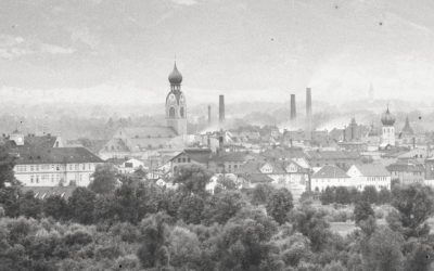 Rosenheim, Panoramaaufnahme, um ca. 1905