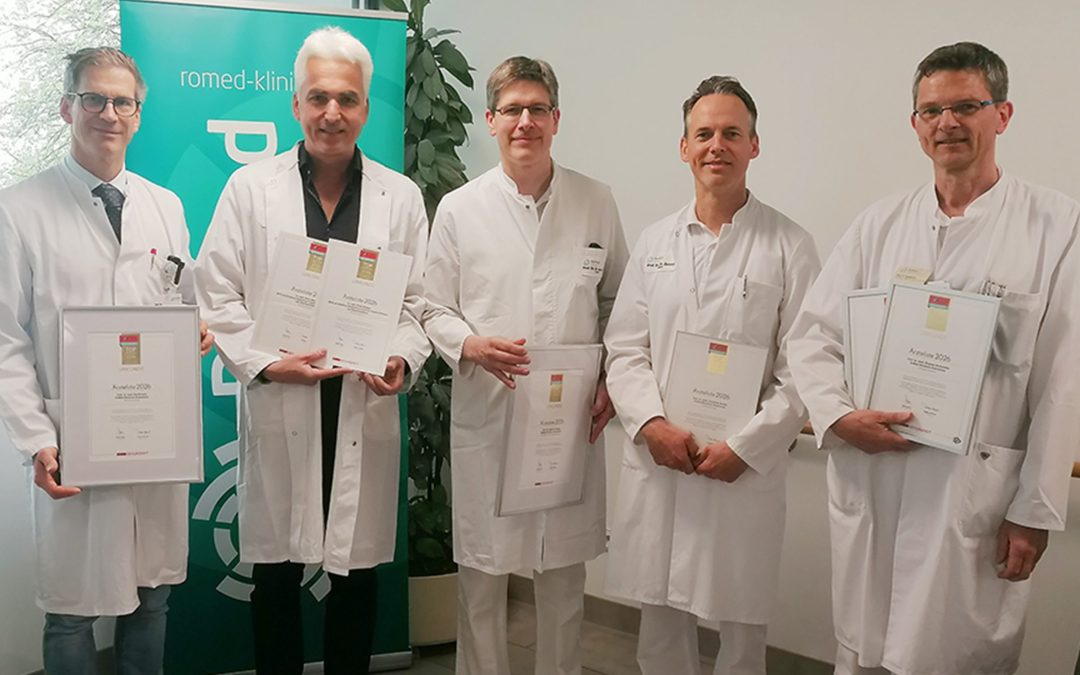 Top-Mediziner 2026: Fünf Chefärzte der RoMed Kliniken Rosenheim/Bad Aibling ausgezeichnet