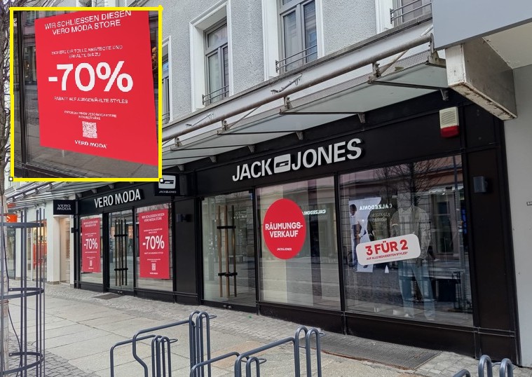 Geschäftsschließung in Rosenheim: Vero Moda und Jack & Jones verlassen Standort in der Münchener Straße
