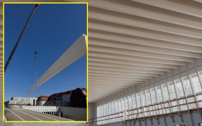 Dach für neue Dreifachturnhalle am Rosenheimer Karolinen-Gymnasium gesetzt