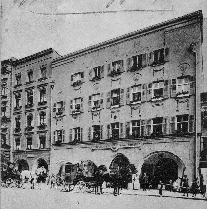 Gasthof Duschl, Max-Josefs-Platz, Rosenheim, 1918